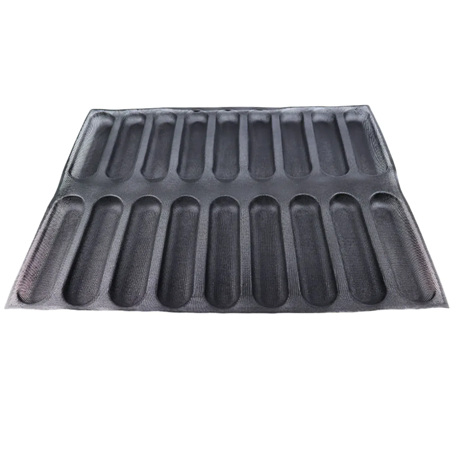 Example of long-loaf cavities with a sealed silicone perimeter