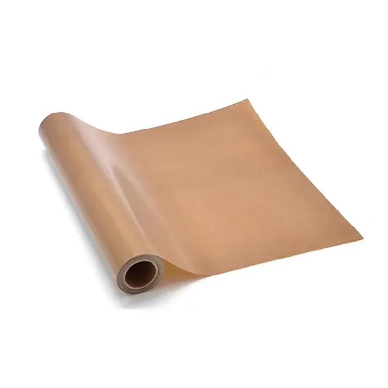 Single roll of PTFE coated fiberglass fabric partially unrolled