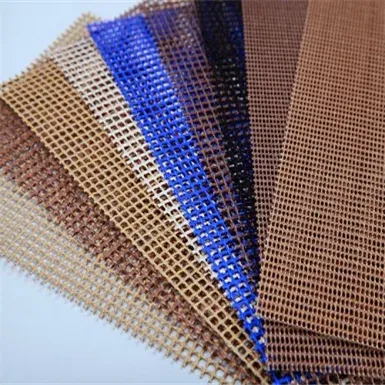 PTFE-coated fiberglass mesh close-up showing breathable open weave