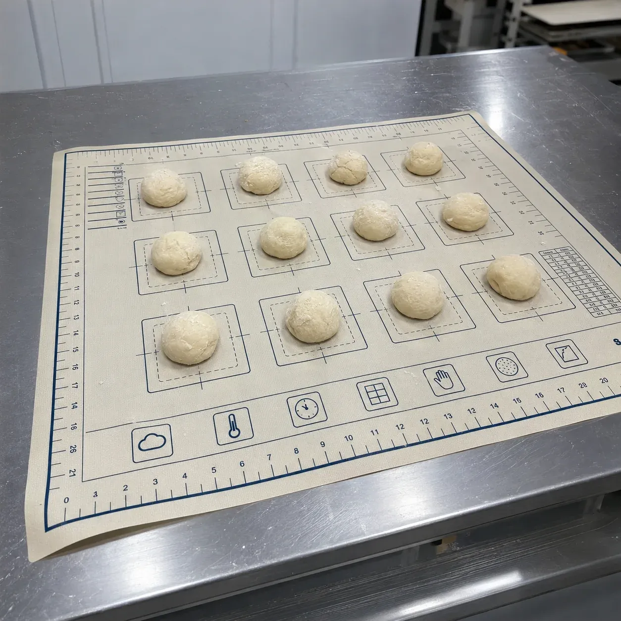 Custom functional mat used beside a prosthetic alignment workstation