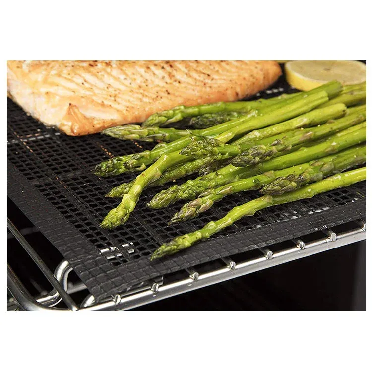 Non-stick grill mesh mat for vegetables and seafood