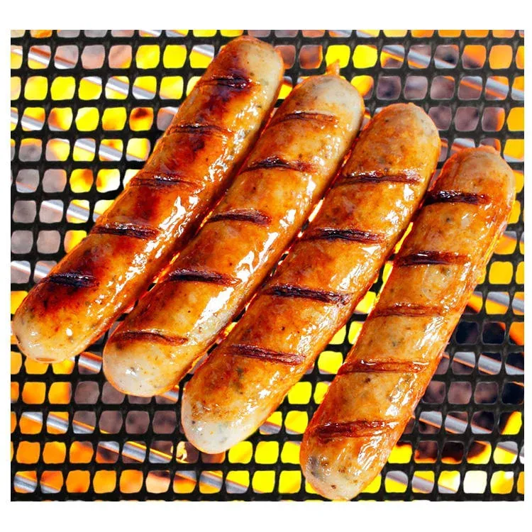 Rectangular PTFE BBQ mesh liner for outdoor grill accessories