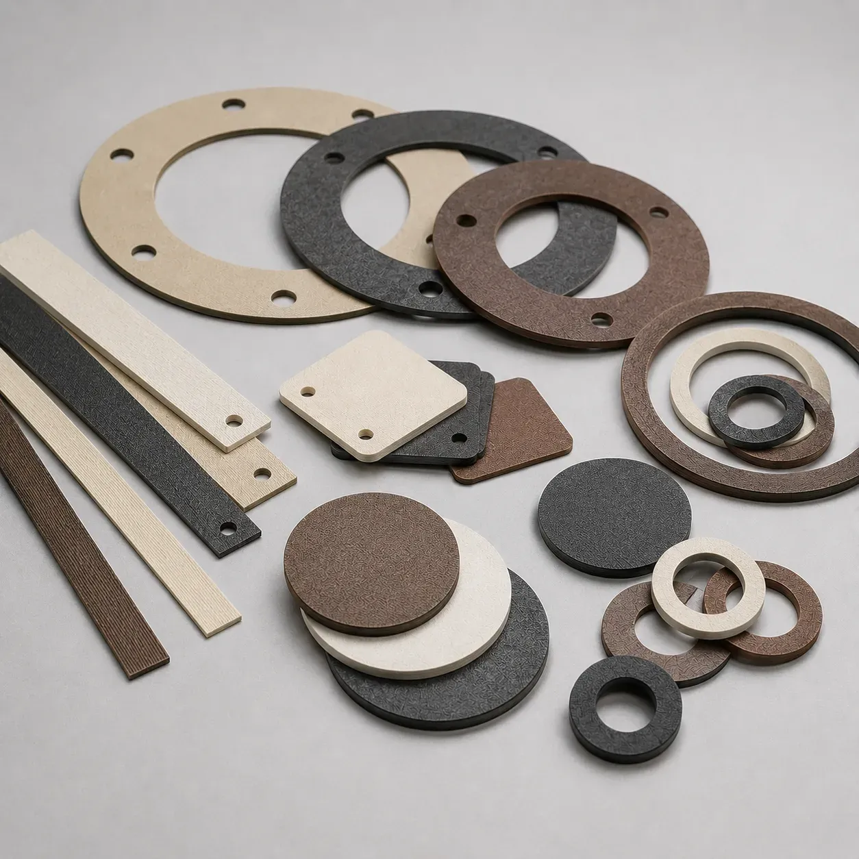 Material and thickness options for custom cut high temperature parts